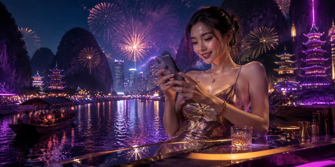 Bàn Baccarat phát sáng với ánh đèn neon tại Sài Gòn về đêm, không khí casino trực tuyến sôi động
