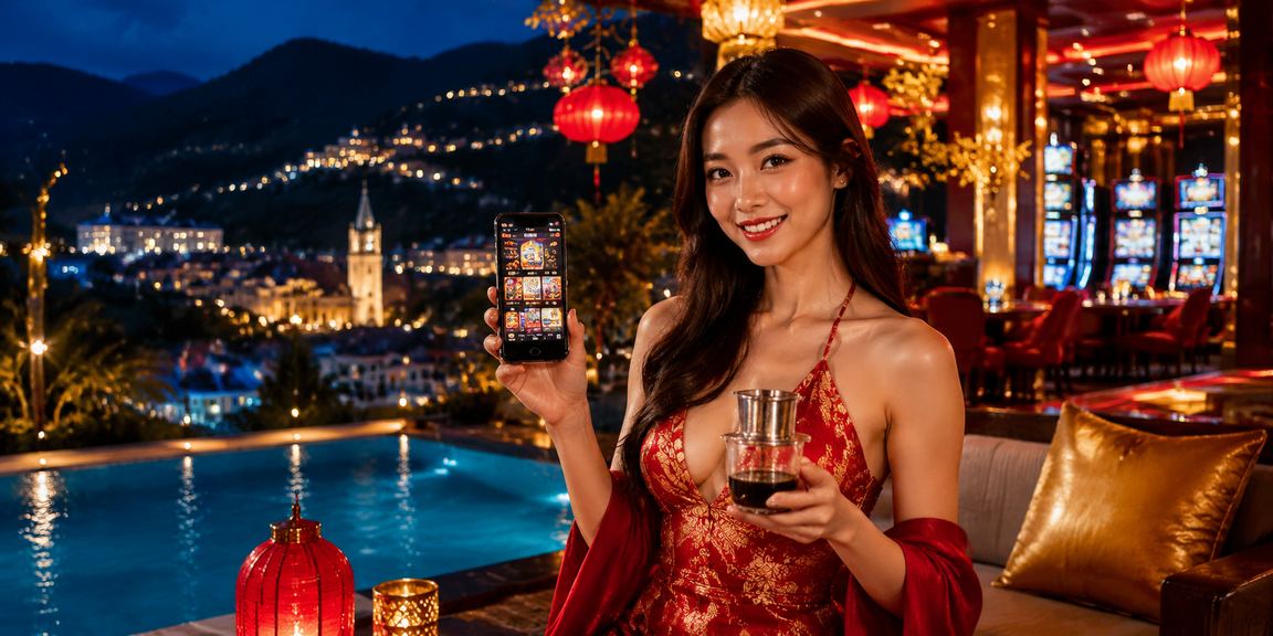 Người dùng tại Sapa sử dụng ứng dụng casino trực tuyến trong không gian quán cà phê ấm cúng giữa núi rừng